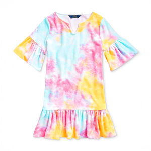 NWT Polo Ralph Lauren Girls Tie-Dye Terry Cover-Up Beach $59 - Size 7 (S)